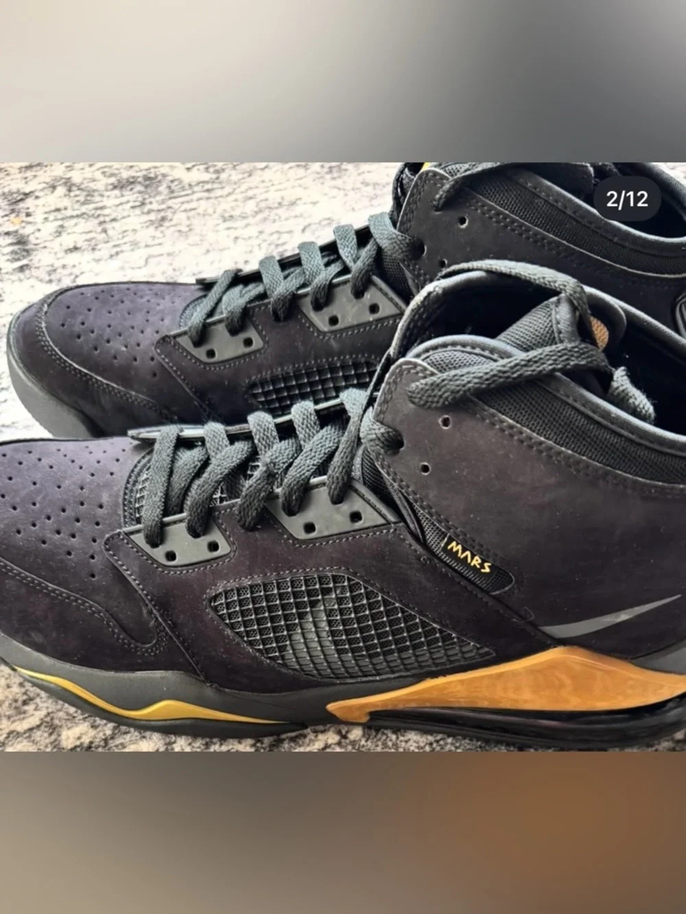 Jordan Mars 270 Black Gold, Size 14 Men’s.